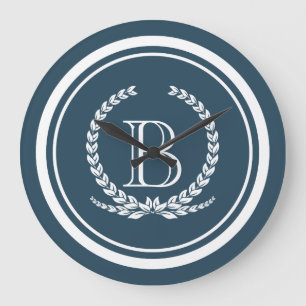 Monogrammdesign Große Wanduhr