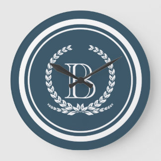 Monogrammdesign Große Wanduhr