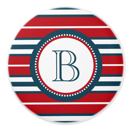 Monogrammdesign Keramikknauf (Vorderseite)