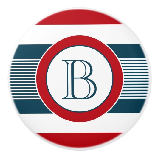 Monogrammdesign Keramikknauf (Vorderseite)