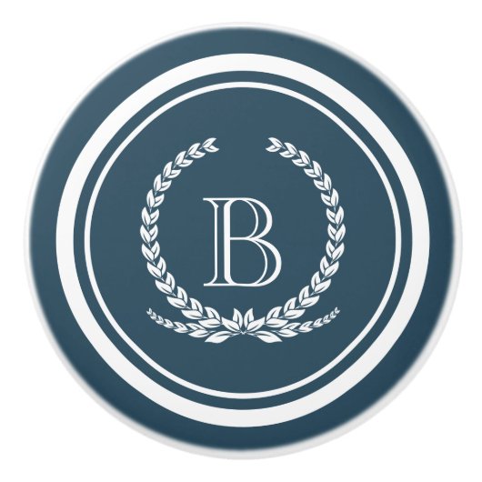 Monogrammdesign Keramikknauf (Vorderseite)