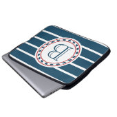 Monogrammdesign Laptopschutzhülle (Vorne Knopf)