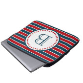 Monogrammdesign Laptopschutzhülle (Vorne Knopf)