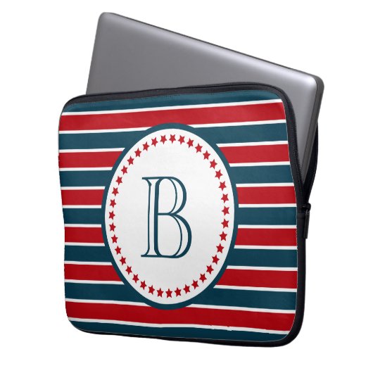 Monogrammdesign Laptopschutzhülle (Vorderseite Links)