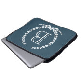 Monogrammdesign Laptopschutzhülle (Vorne Knopf)