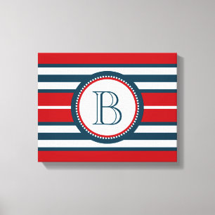 Monogrammdesign Leinwanddruck