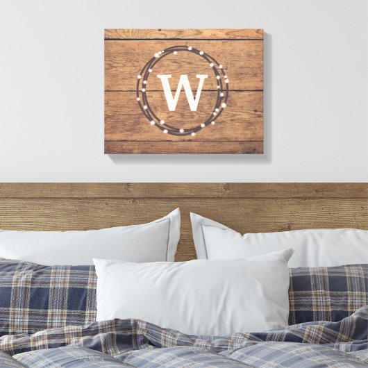 Monogrammdesign Leinwanddruck (Insitu (Schlafzimmer))