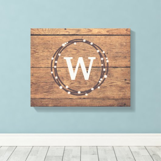 Monogrammdesign Leinwanddruck (Insitu (Holzboden))