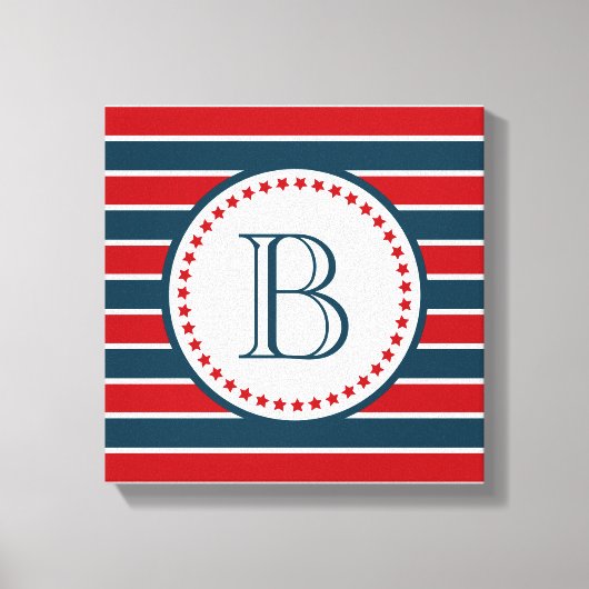 Monogrammdesign Leinwanddruck (Vorderseite)