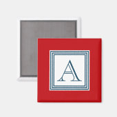 Monogrammdesign Magnet (Vorderseite/Rückseite)