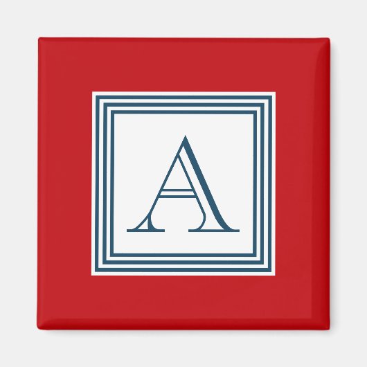 Monogrammdesign Magnet (Vorne)