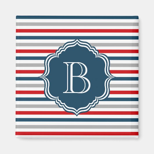 Monogrammdesign Magnet (Vorne)