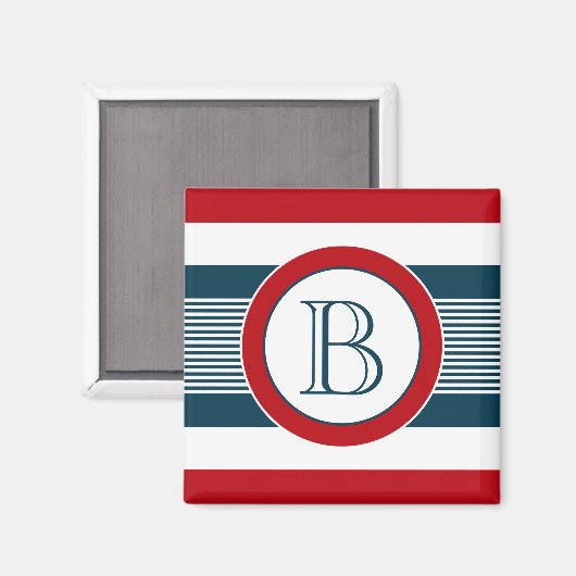 Monogrammdesign Magnet (Vorderseite/Rückseite)