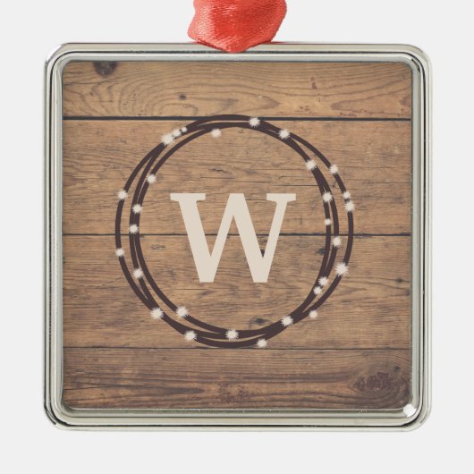 Monogrammdesign Ornament Aus Metall (Vorne)