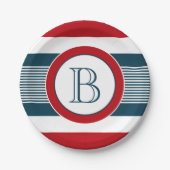 Monogrammdesign Pappteller (Vorderseite)