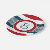 Monogrammdesign Pappteller (Schrägansicht)