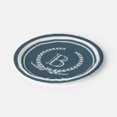 Monogrammdesign Pappteller (Schrägansicht)