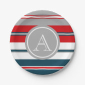 Monogrammdesign Pappteller (Vorderseite)