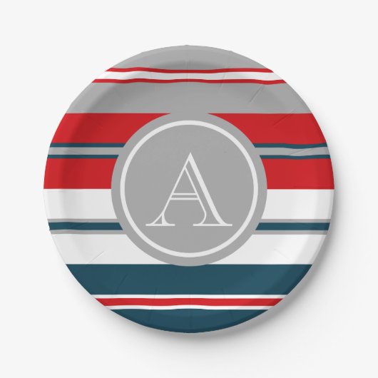 Monogrammdesign Pappteller (Vorderseite)