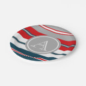 Monogrammdesign Pappteller (Schrägansicht)