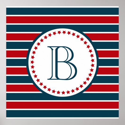 Monogrammdesign Poster (Vorne)