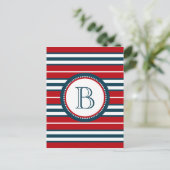 Monogrammdesign Postkarte (Stehend Vorderseite)