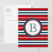 Monogrammdesign Postkarte (Vorne/Hinten)