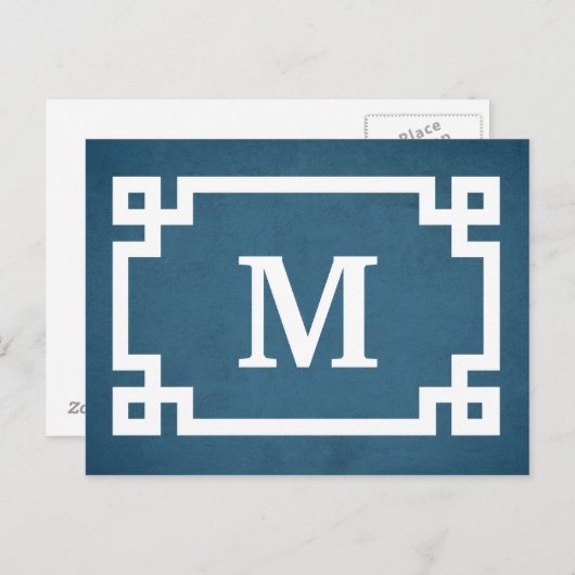 Monogrammdesign Postkarte (Vorne/Hinten)