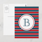 Monogrammdesign Postkarte (Vorne/Hinten)