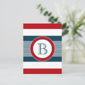 Monogrammdesign Postkarte (Stehend Vorderseite)