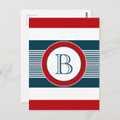 Monogrammdesign Postkarte (Vorne/Hinten)