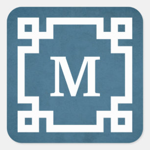 Monogrammdesign Quadratischer Aufkleber