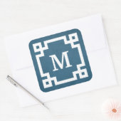 Monogrammdesign Quadratischer Aufkleber (Umschlag)