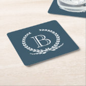 Monogrammdesign Rechteckiger Pappuntersetzer (angewinkelt)