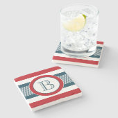 Monogrammdesign Steinuntersetzer (Seitenansicht)