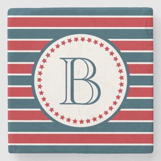 Monogrammdesign Steinuntersetzer (Vorderseite)