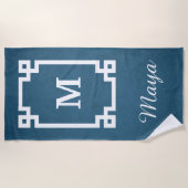 Monogrammdesign Strandtuch (Vorderseite)