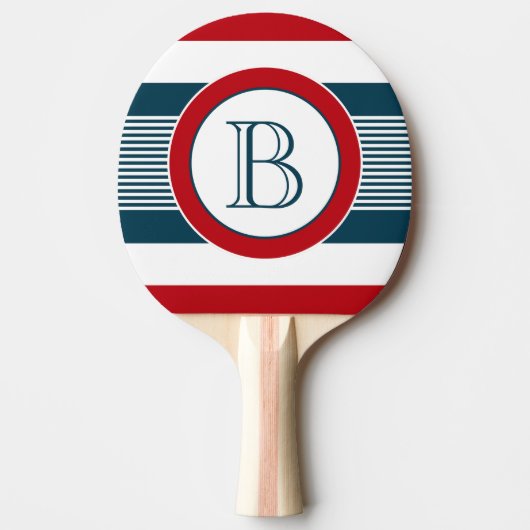 Monogrammdesign Tischtennis Schläger (Vorderseite)