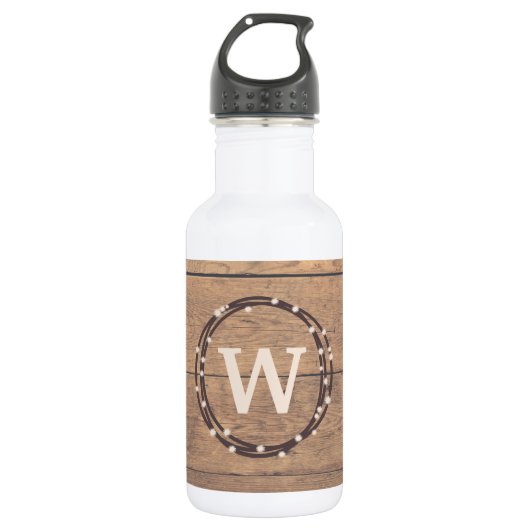 Monogrammdesign Trinkflasche (Vorderseite)