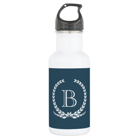 Monogrammdesign Trinkflasche (Vorderseite)