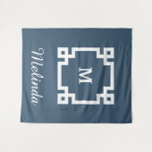 Monogrammdesign Wandteppich (Vorderseite (Horizontal))