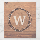 Monogrammdesign Weinetikett (Einzelnes Label)