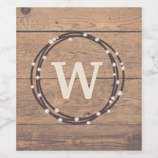 Monogrammdesign Weinetikett (Einzelnes Label)