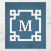 Monogrammdesign Weinetikett (Einzelnes Label)
