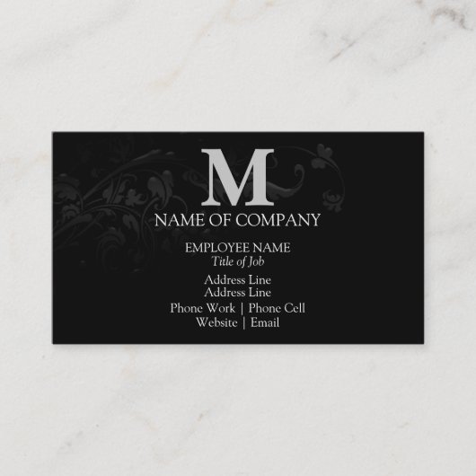 Monogramme für BusinessCards Visitenkarte (Vorderseite)