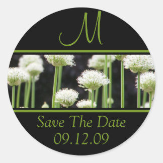 Monogramme für Hochzeiten Speichern Sie die Datums Runder Aufkleber