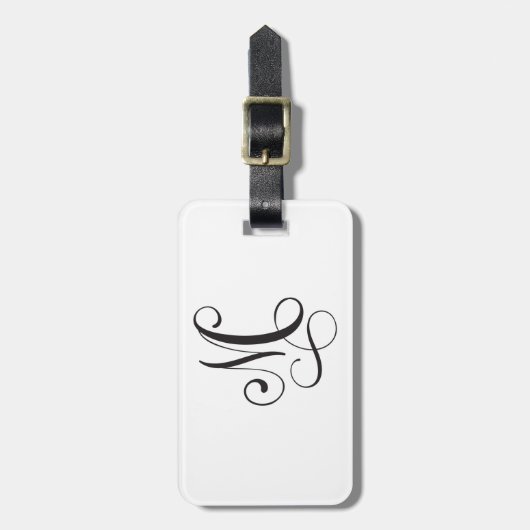 Monogramme Gepäckanhänger (Vorderseite vertikal)