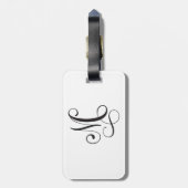 Monogramme Gepäckanhänger (Rückseite vertikal)