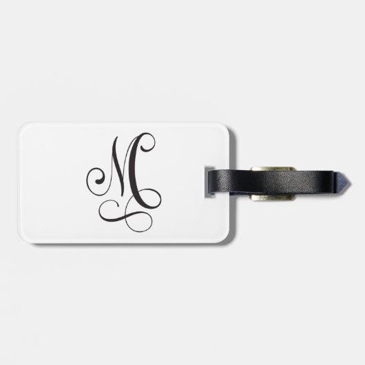 Monogramme Gepäckanhänger (Rückseite horizontal)