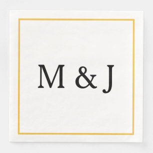 Monogramme Gold Black Individuelle Name Moderne Ho Serviette